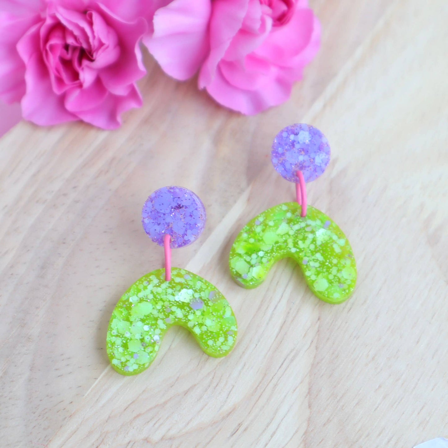 Spring Seedlings Resin Drop Earrings