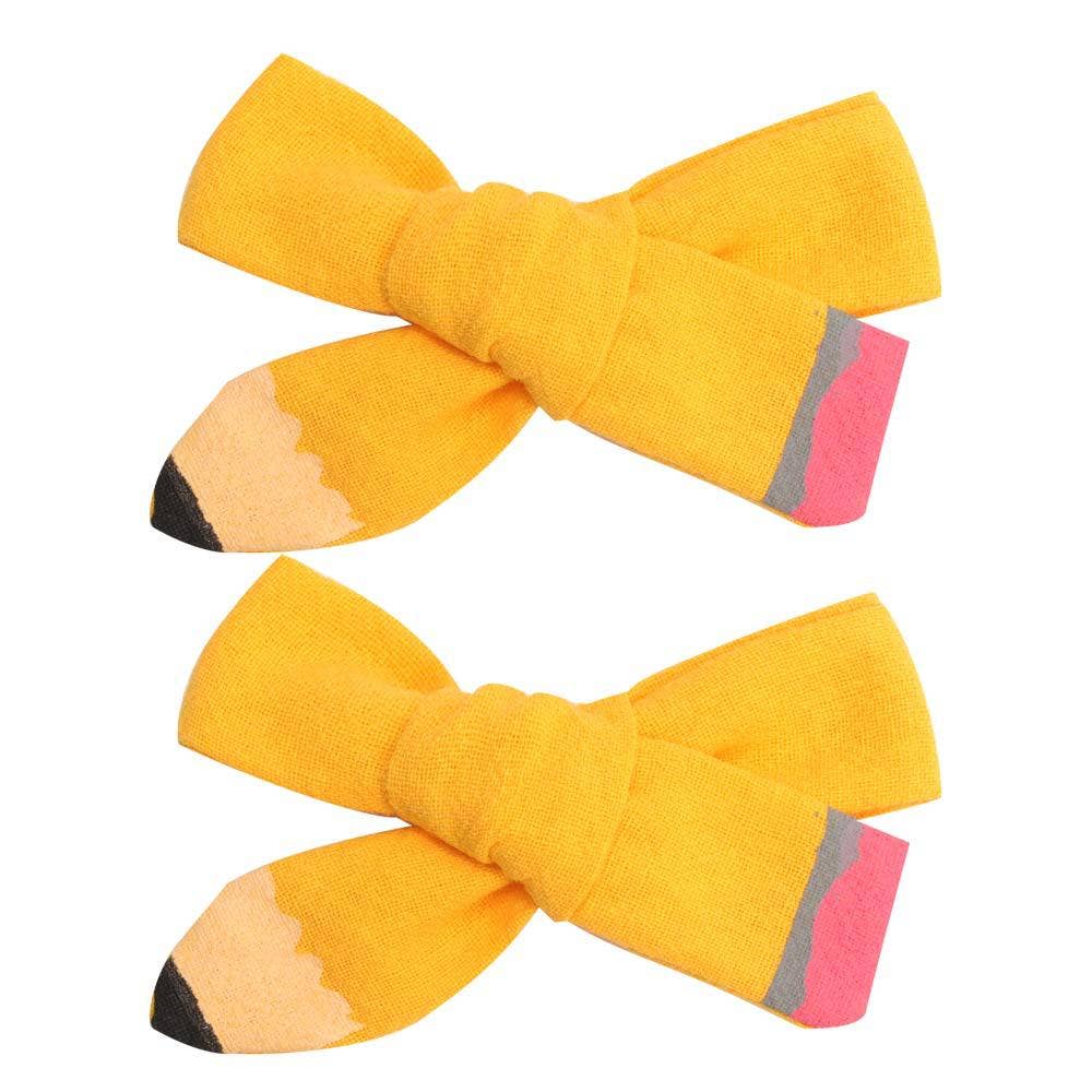 Back to school Hair Bow Clip Cute Pencil Bows Clips for Girl