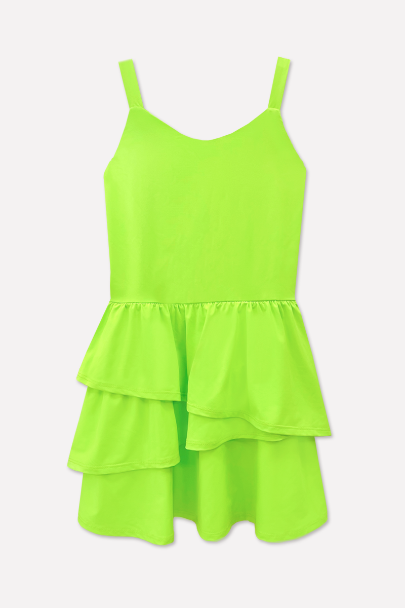 Air Swift Asymmetrical Tank Dress Lime | Curated Kidswear Air Swift Asymmetrical Tank Dress Lime | Curated Kidswear