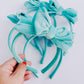 Teal Velvet Bow Headband