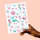 Mermaid Party Foil Kids Temporary Tattoos, Activity, Favor
