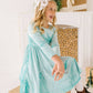 Gwendolyn Dress in Crushed Mint Velvet | girls | fall | wint