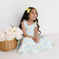 Valerie Twirl Dress in Marshmallow Bunny
