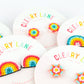 Beaded Flower Stud Earrings | Pink & Orange
