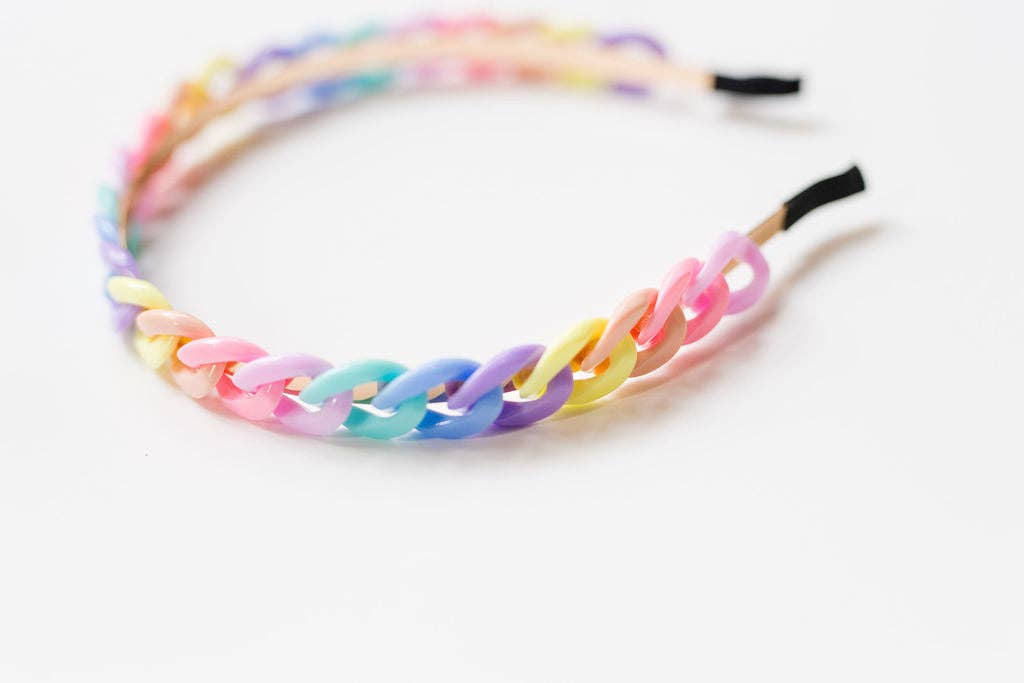 Glam Chain Headband - Solid Rainbow