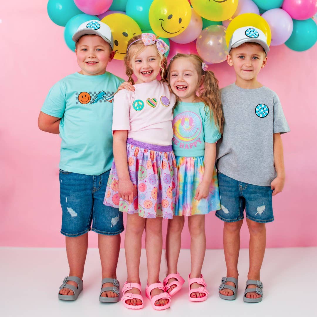 Smiley Face Tulle Bow Headband - Kids Spring Headband