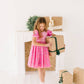 Diana Puff Dress in Bubblegum Confetti | Girls Luxury Dress