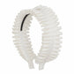 Pleated Palm Headband - White