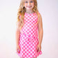 Scalloped Tank Set- Pop of Pink