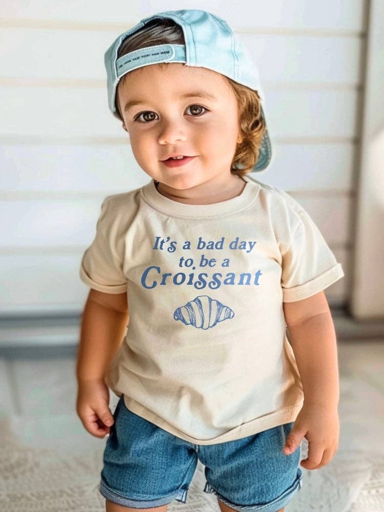 Bad Day to Be a Croissant Kids' Tee – Funny Bakery Shirt