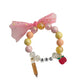 Crushed Glass Bead Stretch Bracelet - School Days
