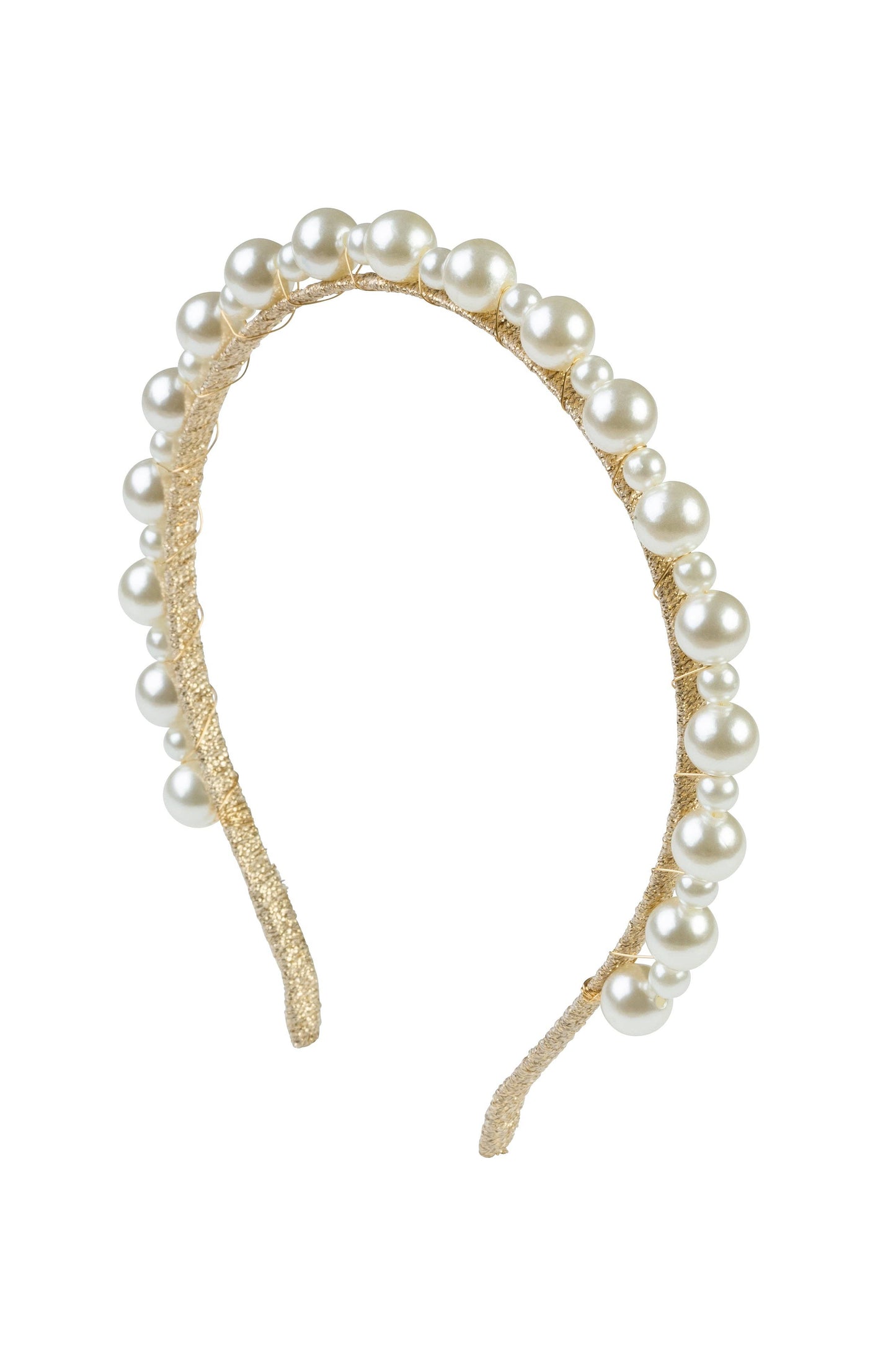 Gold pearl headband