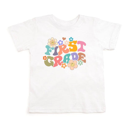 First Grade Retro Short Sleeve T-Shirt - Back To School