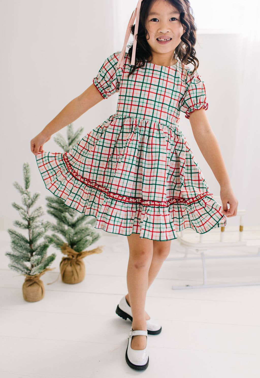 Holiday plaid dress
