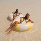 Yellow Vintage Stripe Tube Float