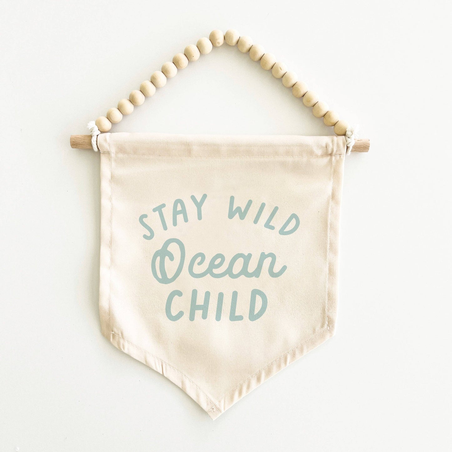 {Blue} Stay Wild Ocean Child Hang Sign