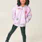 Purple Sequins Bomber Jacket