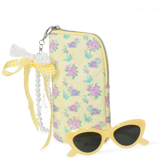 Floral Wristlet Case and Sunglasses