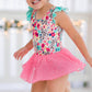Farrah Leotard - Leopard Floral