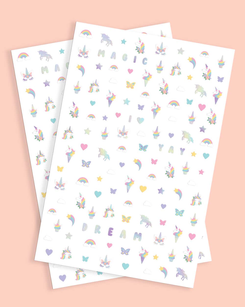 Unicorn Kids Nail Stickers, Bday Favors, Activity, Accessory