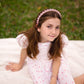 Uneven Marbles Headband - Hot Pink