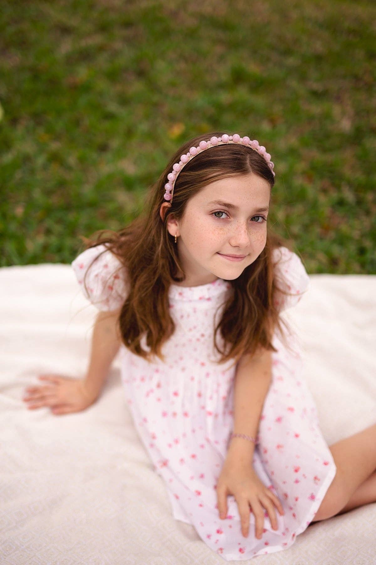 Light Pink pearl headband