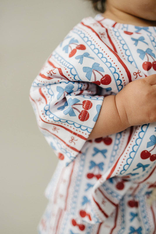 4th of July Shorts Set | Cherries & Stripes