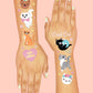 Cat Foil Kids Temporary Tattoos, Bday Party, Activity, Favor
