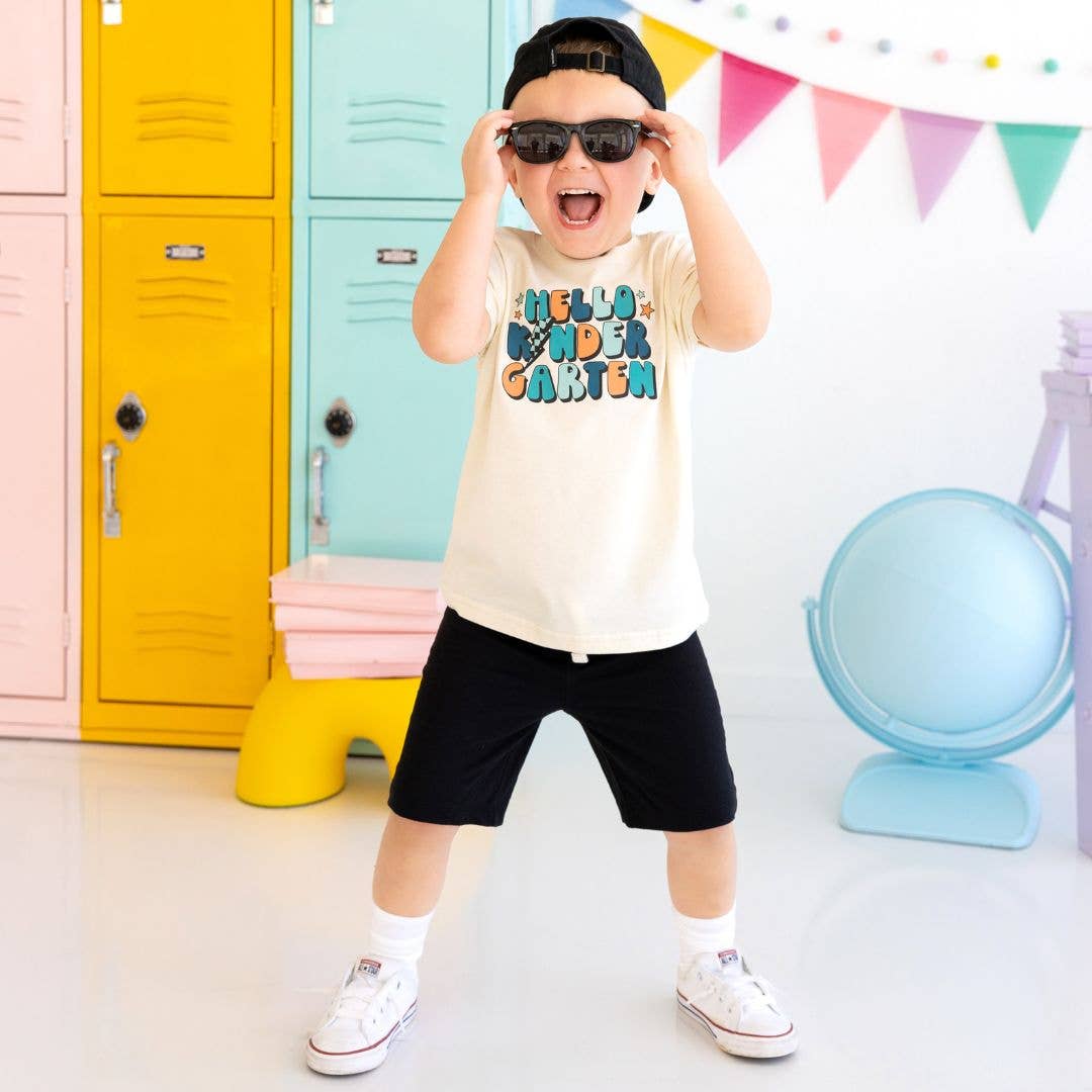 Hello Kindergarten Short Sleeve T-Shirt -Back to School Kids