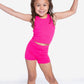 Simply Soft Luxe Cropped Racerback Tank & Tumble Short - Hot Pink