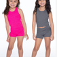 Simply Soft Luxe Cropped Racerback Tank & Tumble Short - Hot Pink