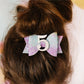 Pastel Rainbow Bow #5 Clip - Kids Birthday Hair Clip