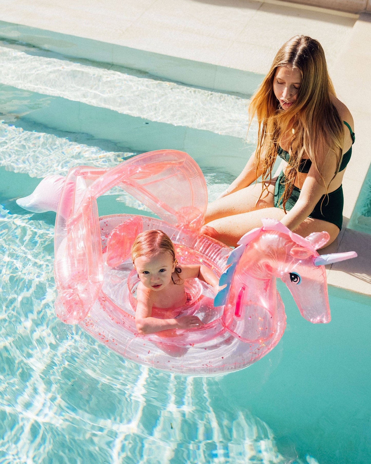 FUNBABY® Clear Pink Glitter Unicorn