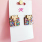 Confetti Christmas Present Stud
