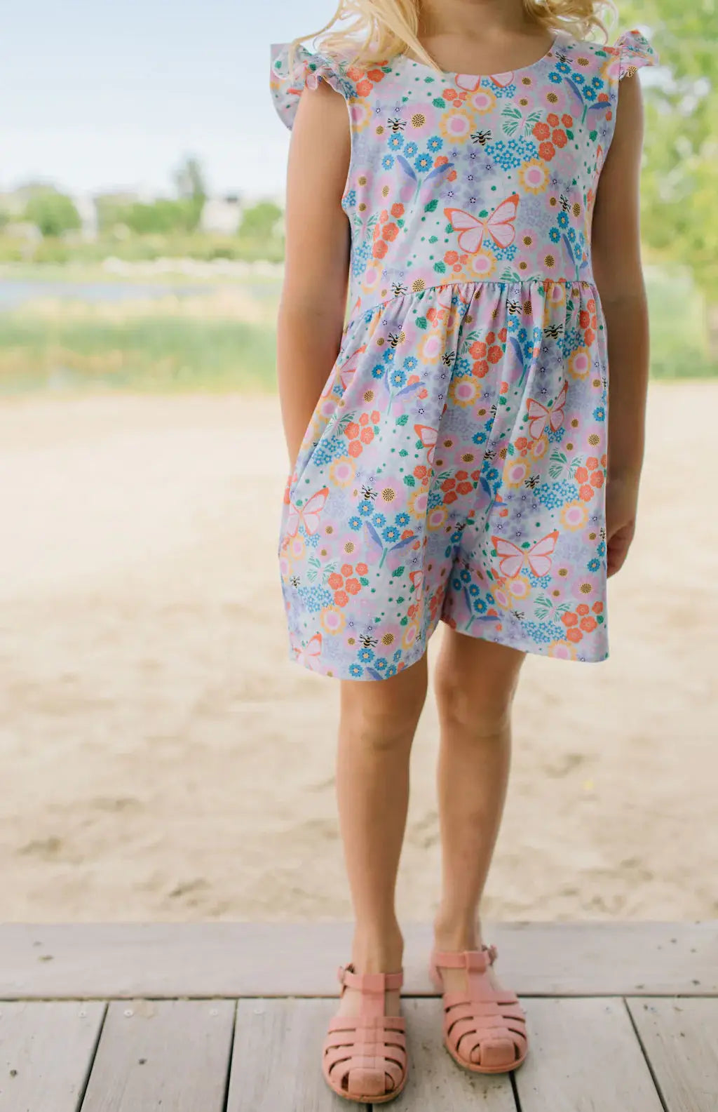 Macie Romper in Butterfly Dream | girls clothing