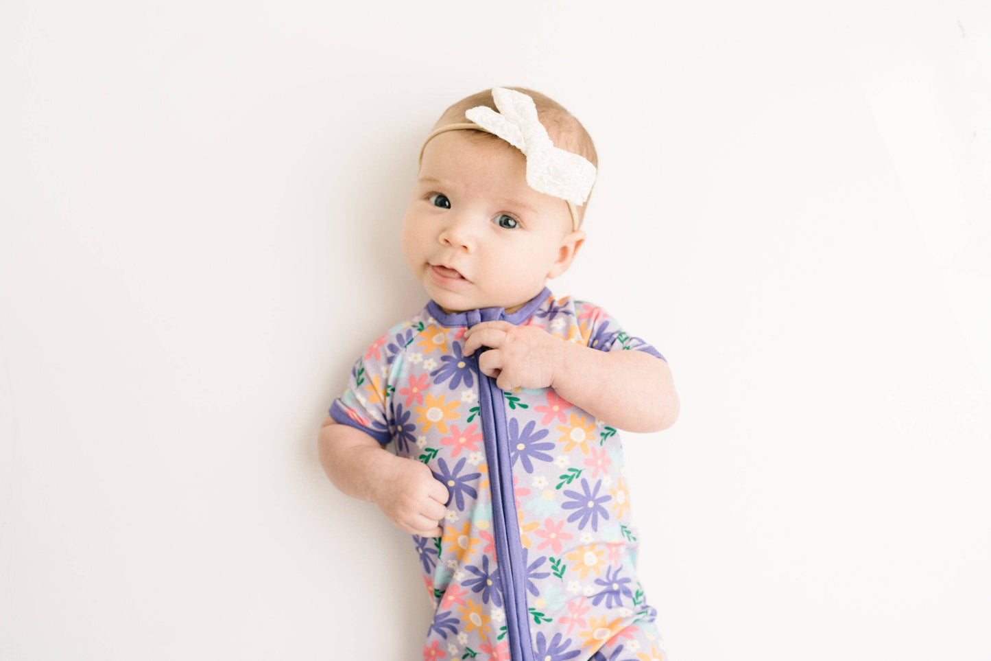 Lavender Blooms Bamboo Short Romper