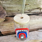 Patriotic Beer Can Glass, America Beer Glass, 4th of July
