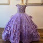 Detachable Train With Stones and Gems Mini Quince Dress