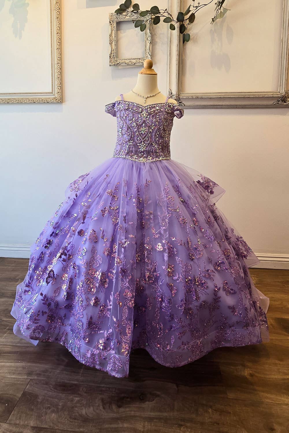 Detachable Train With Stones and Gems Mini Quince Dress