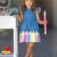 Color Me Pretty Ruffle Sleeve Denim Dress