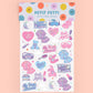 Girls Sleepover Temporary Tattoos, Birthday Party Favor