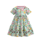 Halloween Print button layered ruffle dress