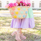 Multicolor Heart Straw Basket