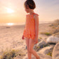 Pink and Yellow Two Piece Ruffle Swimsuit Baby Toddler Girls