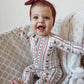 Candy Cane Lane Zippy Romper Christmas Pajamas Baby Girl PJs