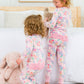 Toddler Girls Bunny and Friends Bamboo Viscose Ruffle Long Sleeve Pajama Set