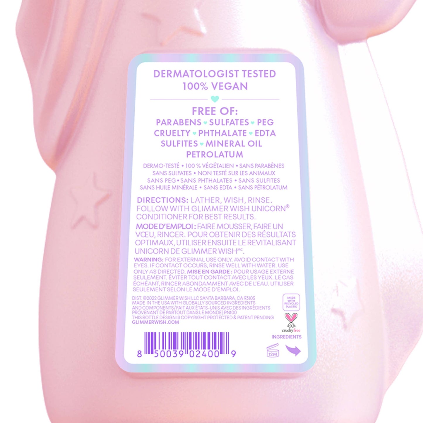 Unicorn Kids Shampoo, Paraben and Sulfate Free