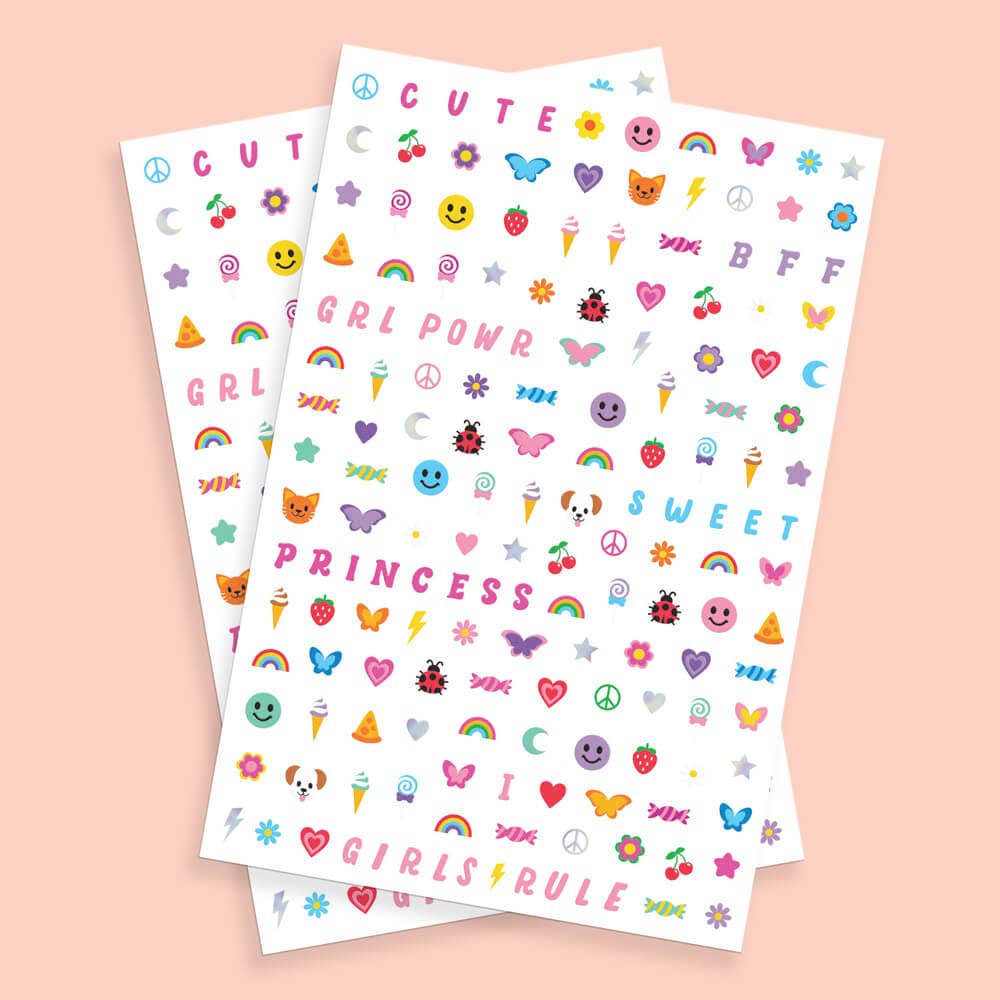 Girl Kids Nail Stickers, Bday Favors, Activity, Accessory