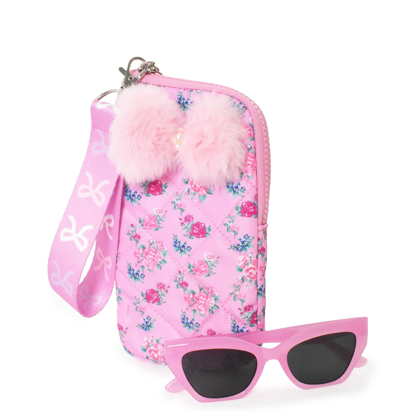 Floral Wristlet Case and Sunglasses