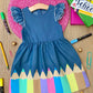 Color Me Pretty Ruffle Sleeve Denim Dress
